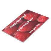 Rote Himbeeren Notizblock (angewinkelt)