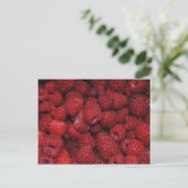 Rote Himbeeren Postkarte (Stehend Vorderseite)