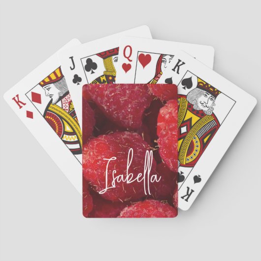 Rote Himbeeren Spielkarten (Rückseite)