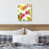 Rote Himbeeren Wasserfarben Früchte Moderne Leinwanddruck (Insitu (Schlafzimmer))