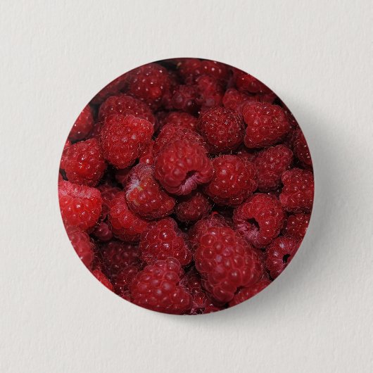 Rote Himbeerknopf Button (Vorderseite)