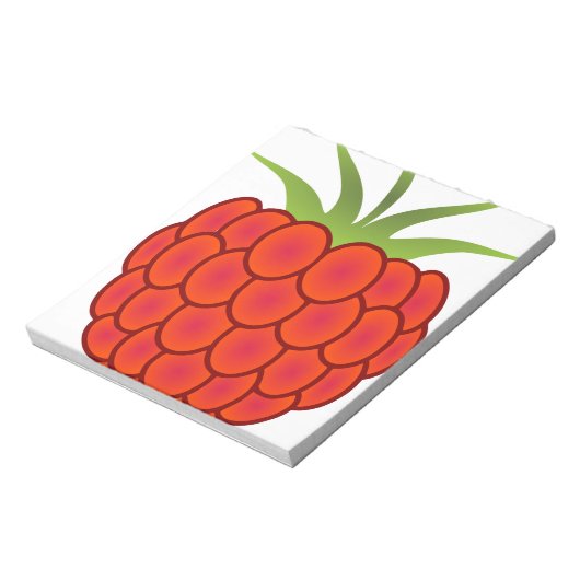 Rote Himbeerlinie Kunst Notizblock (Rotiert)