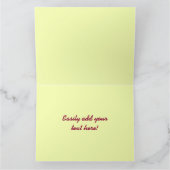 Rote Himbeertrappe, große Grußkarte Karte (Innenseite)