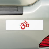 Rote hindische Symbol-OM-Om Devanagari Autoaufkleber (Auf Auto)