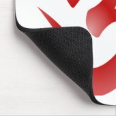 Rote hindische Symbol-OM-Om Devanagari Mousepad (Ecke)