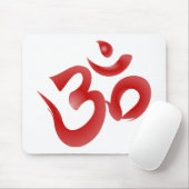 Rote hindische Symbol-OM-Om Devanagari Mousepad (Mit Mouse)
