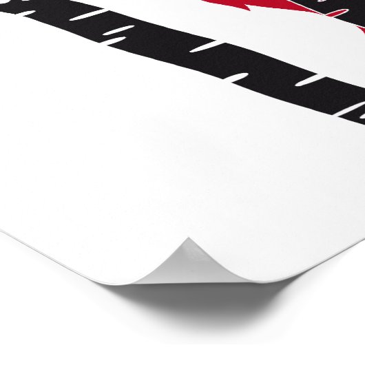 Rote Hirsche im Birkenwald Poster (Ecke)