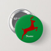 Rote Hirschschschneeflocken springen Thunder_Cove Button (Vorne & Hinten)