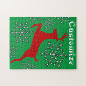 Rote Hirschschschneeflocken springen Thunder_Cove Puzzle (Horizontal)