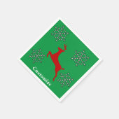 Rote Hirschschschneeflocken springen Thunder_Cove Serviette (Ecke)