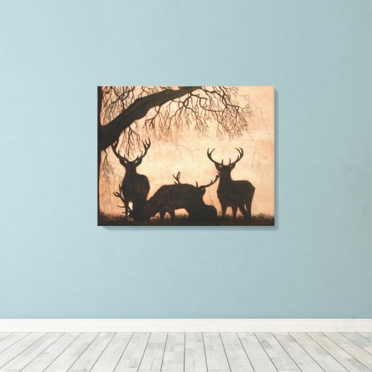 Rote Hirschstäbchen Gestohlene Leinwand (Insitu (Holzboden))