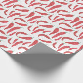 Rote Hitzefrost Geschenkpapier (Ecke)