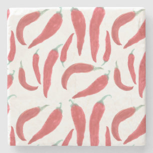 Rote Hitzefrost Steinuntersetzer