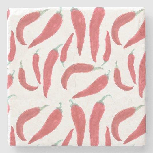 Rote Hitzefrost Steinuntersetzer (Vorderseite)