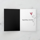 Rote Hochschuhe mit Nachrichtenbrett Karte (Innenseite)