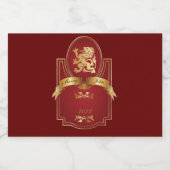 Rote Hochzeit Alkoholflaschenetikett (Einzelnes Label)