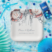 Rote Hochzeit der Marine Pappteller (Party)