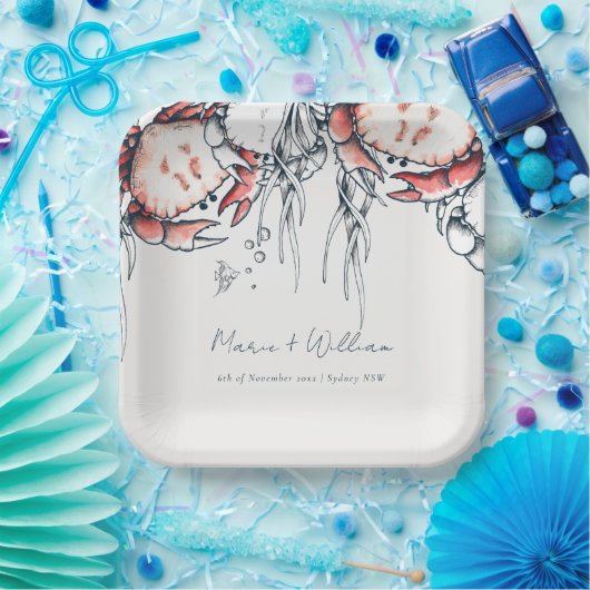 Rote Hochzeit der Marine Pappteller (Party)