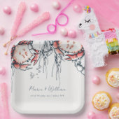 Rote Hochzeit der Marine Pappteller (Party)