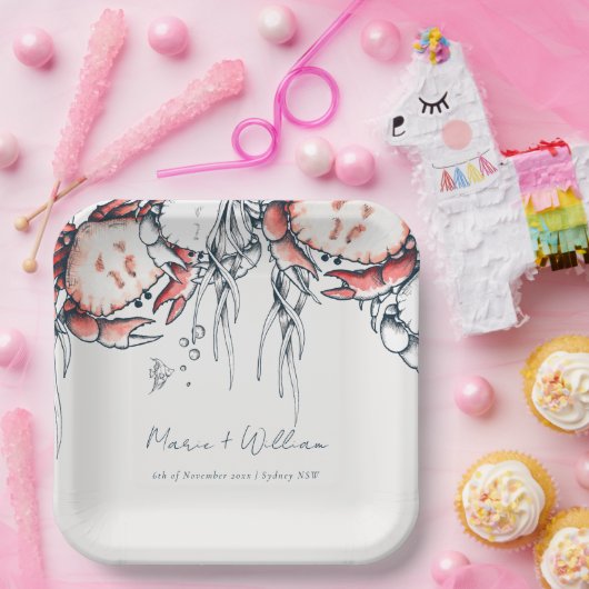 Rote Hochzeit der Marine Pappteller (Party)