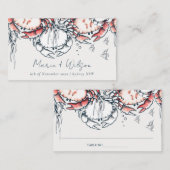 Rote Hochzeit der Marine Platzkarte (Vorne/Hinten)