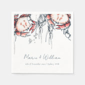 Rote Hochzeit der Marine Serviette (Vorderseite)