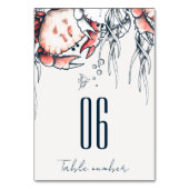 Rote Hochzeit der Marine Tischnummer (Rückseite)