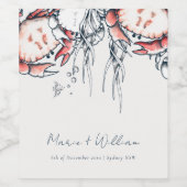 Rote Hochzeit der Marine Weinetikett (Einzelnes Label)