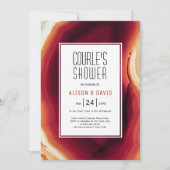 Rote Hochzeit im Herbst Scheiben Dusche Einladung (Vorderseite)