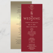 Rote Hochzeit Programm (Vorne/Hinten)