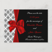 rote Hochzeit speichern Sie das Datum Ankündigung (Vorderseite)