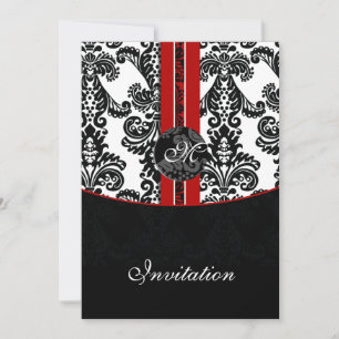 Rote Hochzeit von Damast Einladung