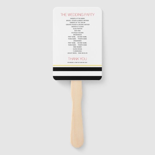 Rote Hochzeitsfeier Fächer (Rückseite)