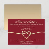 Rote Hochzeitsinformationskarte (Vorne/Hinten)