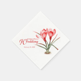 Rote Hochzeitsnapkins Serviette