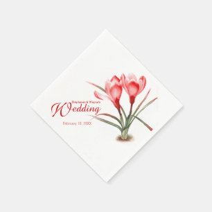 Rote Hochzeitsnapkins Serviette