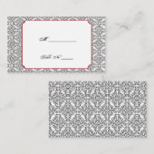 Rote Hochzeitsstipps aus Schwarz und Weiß Platzkarte (Vorne/Hinten)