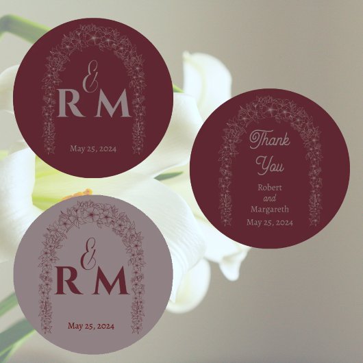 Rote Hochzeitstorte der klassischen Natur Etiketten