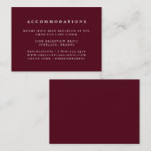 Rote Hochzeitsunterkünfte mit fester Farbe Begleitkarte (Vorne/Hinten)