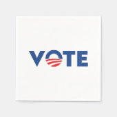 Rote Hoffnung rot-blaue Typografie Demokrat Serviette (Vorderseite)