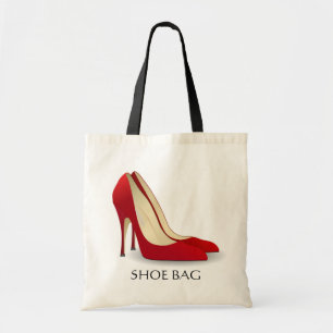 Rote hohe Heels-Schuh-Tasche stilvoll Tragetasche