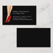 Rote hohe Heels-Stilett-Art Visitenkarte (Vorne/Hinten)