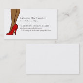 Rote hohe Heels-Stilett-Mode Visitenkarte (Vorne/Hinten)