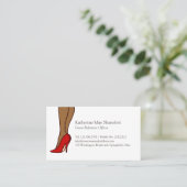 Rote hohe Heels-Stilett-Mode Visitenkarte (Stehend Vorderseite)