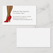 Rote hohe Heels-Stilett-Mode Visitenkarte (Vorne/Hinten)