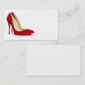 ROTE HÖHLENSCHUHE SCHUHE GESCHÄFTSKARTEN VISITENKARTE (Vorne/Hinten)