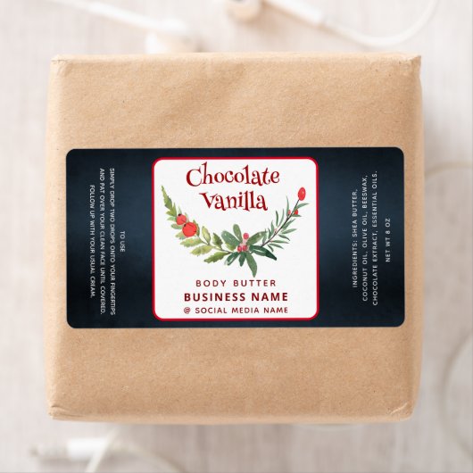 Rote Holiday-Hole-Brunch-Typografie (Insitu)