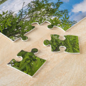 Rote hölzerne Hütte in Schweden Puzzle (Seite)