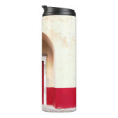 ROTE HOLZTÜR THERMOSBECHER (Nach rechts gedreht)
