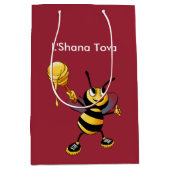 Rote Honig-Biene Rosh HaShana Mittlere Geschenktüte (Vorderseite)